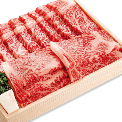 【滋賀県】★明治創業の老舗★＜毛利志満＞近江牛焼肉用スライス【500g】