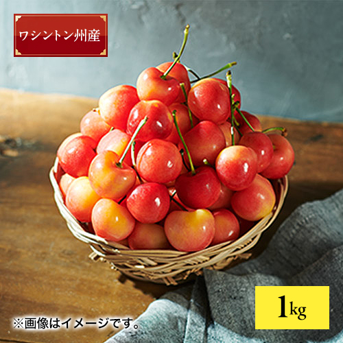 ＜ワシントン州産＞大粒アメリカンチェリー（レーニア種）1kg【受注締め切り日：2026/5/31】