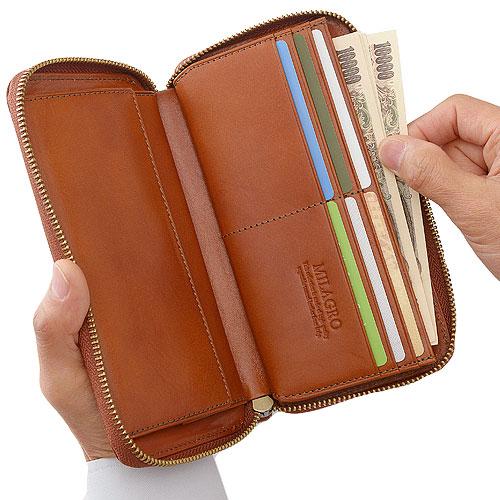 ＜ミラグロ＞イタリアンレザー・ギャルソンウォレット