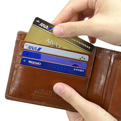 ＜ミラグロ＞イタリアンレザー・21ポケット財布