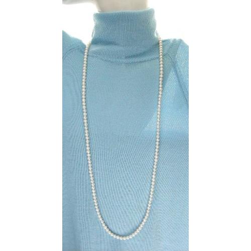 ＜グランブルー＞ベビーパールロングネックレス