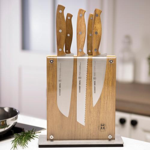 ＜Schmidt　Brothers　Cutlery(R)＞ミッドタウン・ナイフブロック（アカシア材）