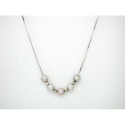 ＜グランブルー＞アコヤ真珠ナチュラルグレーネックレス