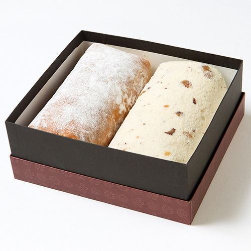 ＜新杵堂＞スーパースターロール＆渋皮栗入り栗きんとんロール