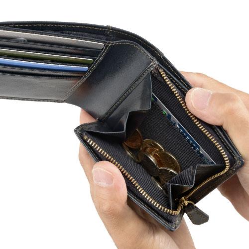 ＜ミラグロ＞23ポケット二つ折り財布