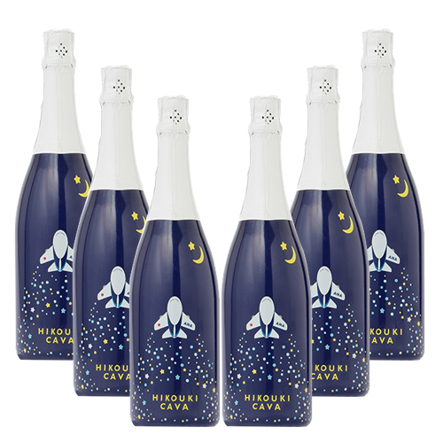【送料当社負担】＜ANAオリジナル＞HIKOUKI CAVA(飛行機カヴァ）星空６本セット【2020】（白スパークリングワイン）