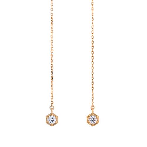 ＜HASUNA＞＊4月誕生石 Timelessアメリカンピアス