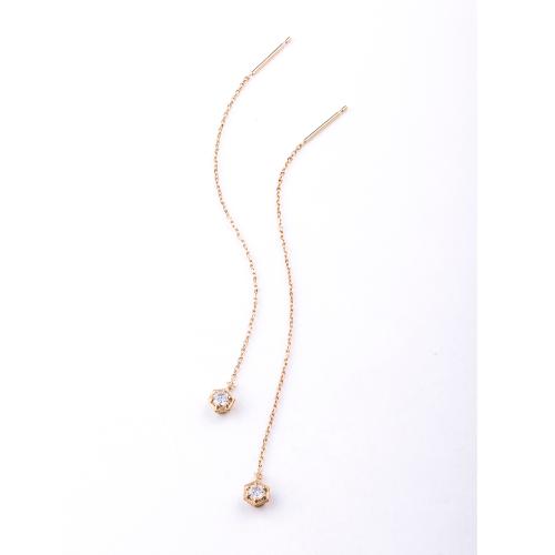 ＜HASUNA＞＊4月誕生石 Timelessアメリカンピアス