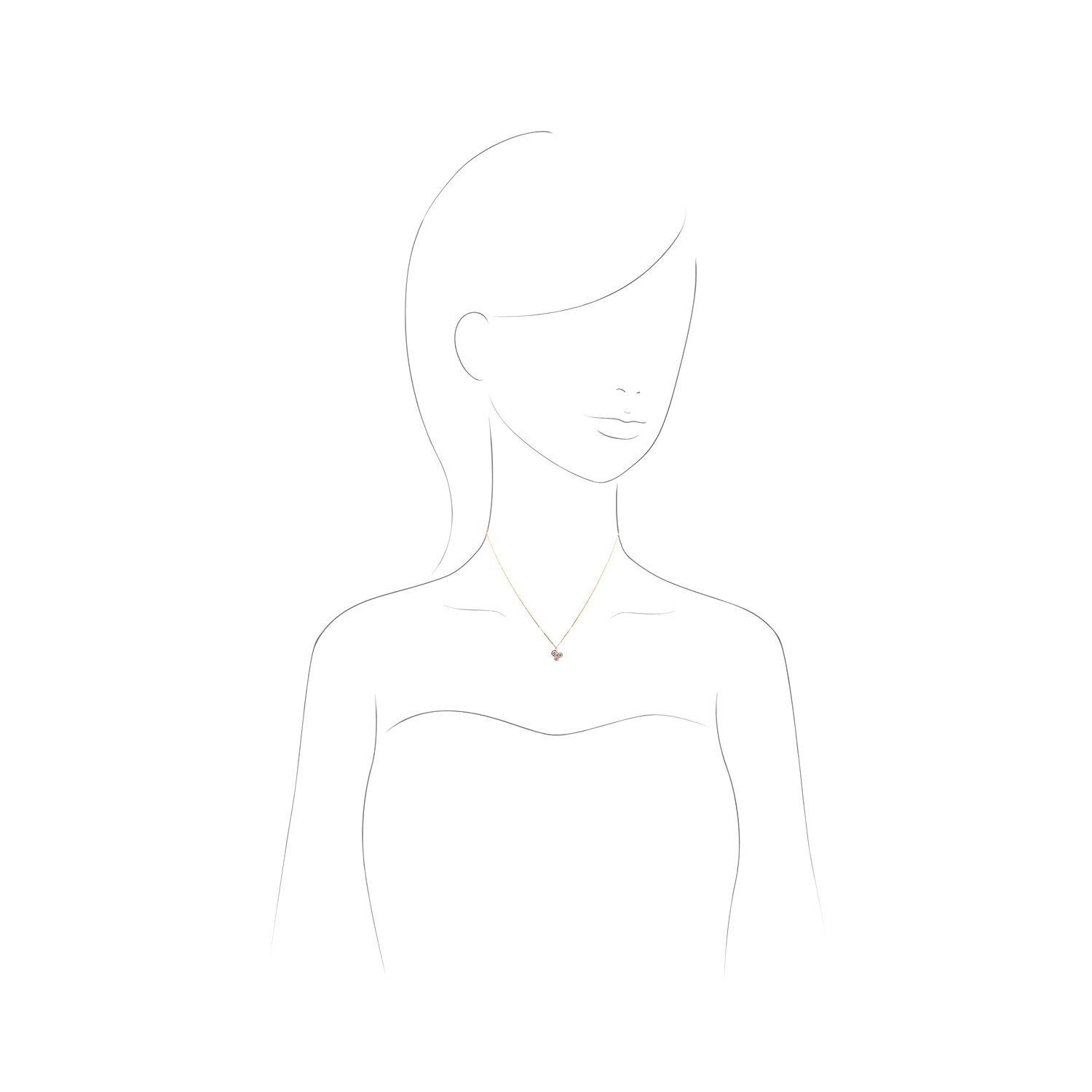 ＜HASUNA＞＊4月誕生石 eclat ネックレス