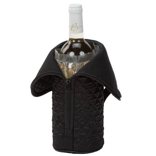 キルティング 保冷ワインバッグ　縦型(ブラック)