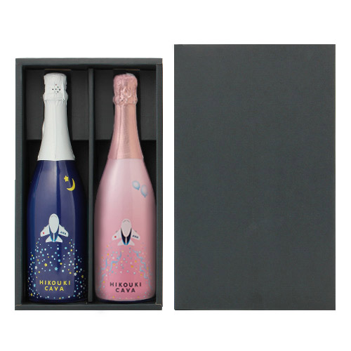 ＜ANAオリジナル＞HIKOUKI CAVA（飛行機カヴァ）星空・ハレ空ギフト箱入り2本セット