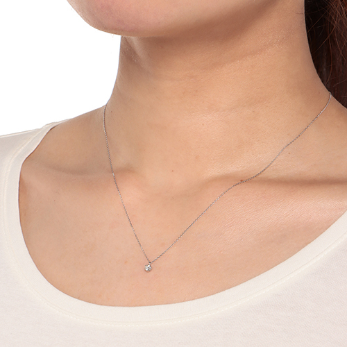 ＜ミワ＞Pt900/Pt850ダイヤモンドネックレス