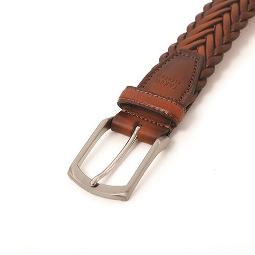 ＜タケオキクチ＞カジュアルベルト グラデーション仕上げのレザーメッシュ