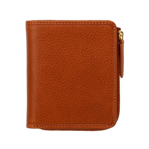 ＜ANON＞バケッタレザー・Ｌ字ファスナー二つ折り財布