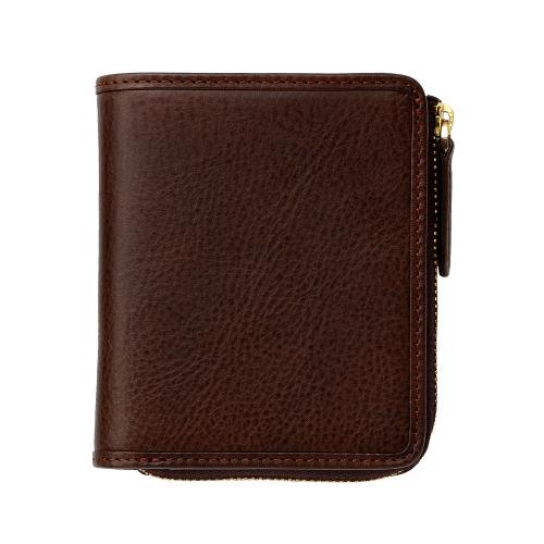 ＜ANON＞バケッタレザー・Ｌ字ファスナー二つ折り財布