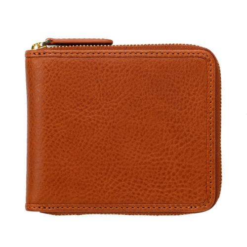 ＜ANON＞バケッタレザー・ラウンドファスナー二つ折り財布