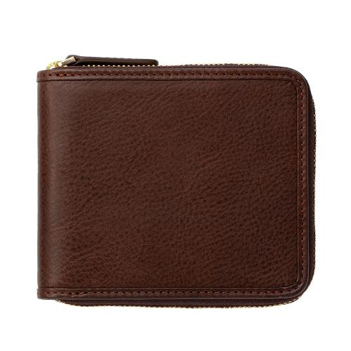 ＜ANON＞バケッタレザー・ラウンドファスナー二つ折り財布