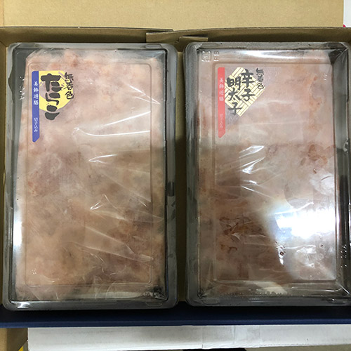 無着色辛子明太子(切子)と無着色たらこ(切子)セット