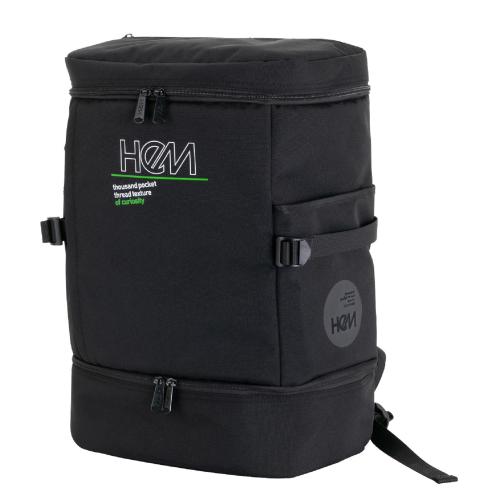 ＜HeM＞ジア 多機能・高収納バックパック ボックス型 2層式