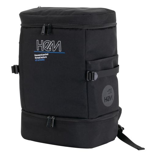 ＜HeM＞ジア 多機能・高収納バックパック ボックス型 2層式