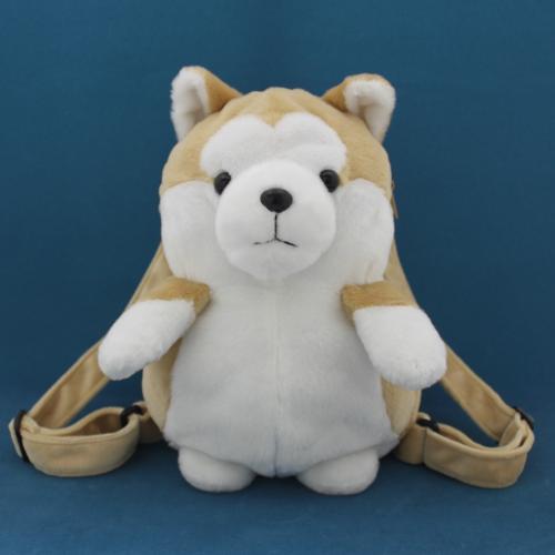 ＜大館能代空港＞秋田犬ぬいぐるみリュック（ベージュ）