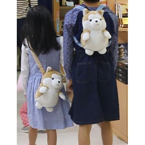 ＜大館能代空港＞秋田犬ぬいぐるみリュック（ブルー）