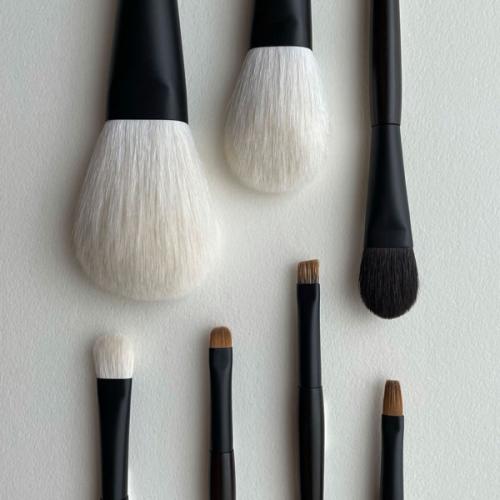 ＜白鳳堂＞黒檀7本セット(牛革ケース付)