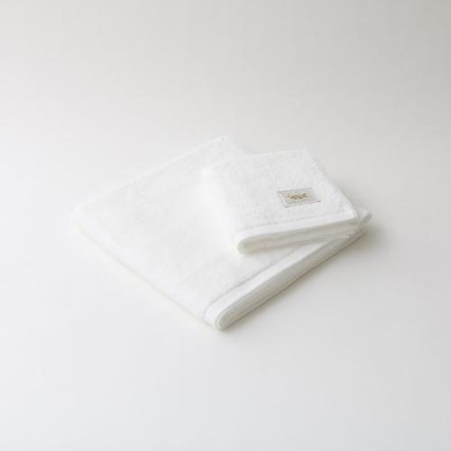 ＜テネリータ＞超甘撚りバスタオルロング・フェイスタオルセット（ホワイト）