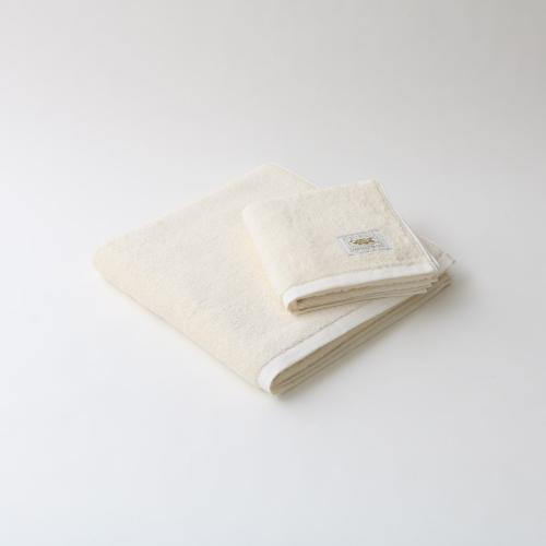 ＜テネリータ＞超甘撚りバスタオルロング・フェイスタオルセット（キナリ）