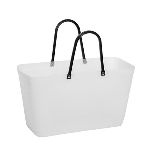 ＜HINZA＞スウェーデン製エコバッグ 再生プラスチック マットクリア