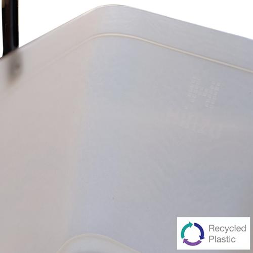 ＜HINZA＞スウェーデン製エコバッグ 再生プラスチック マットクリア