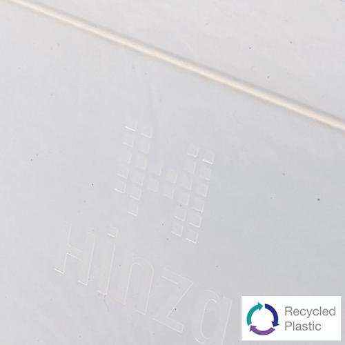 ＜HINZA＞スウェーデン製エコバッグ 再生プラスチック マットクリア