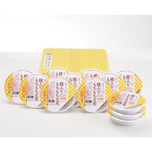 発酵のちから　糀入りもちもち玄米12パック・サクサクしょうゆアーモンド6個ギフト（オリジナルレシピ付き）