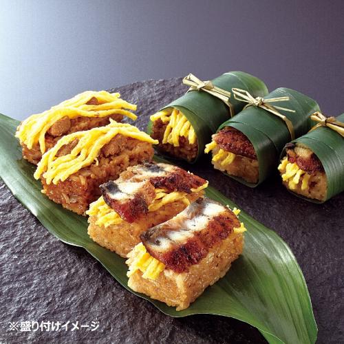 ＜高橋商店＞炙りうなぎ笹めし・はかた地どり笹めし詰合せ