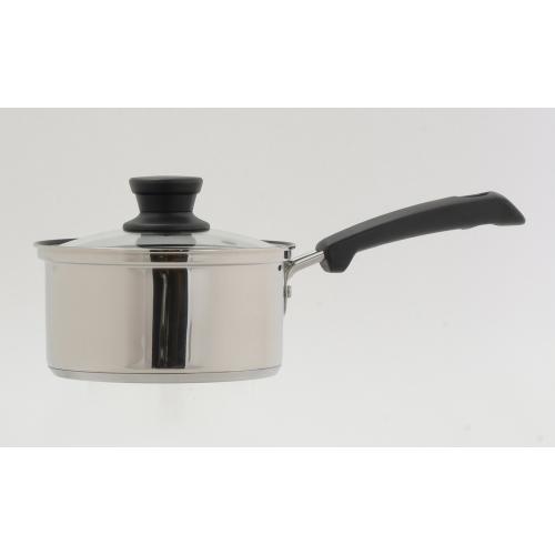 ＜ベストコ＞リンピオ ステンレス3層底ふっ素樹脂加工IHソースパン14cm