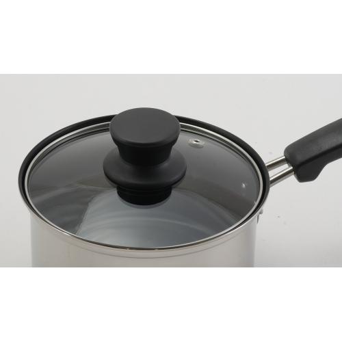 ＜ベストコ＞リンピオ ステンレス3層底ふっ素樹脂加工IHソースパン14cm