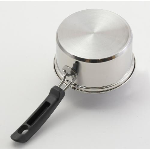 ＜ベストコ＞リンピオ ステンレス3層底ふっ素樹脂加工IHソースパン14cm