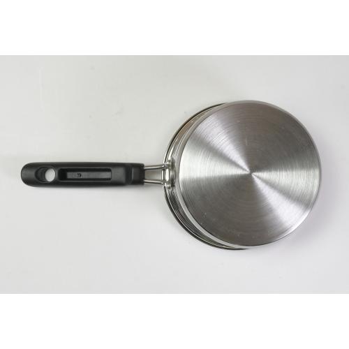 ＜ベストコ＞リンピオ ステンレス3層底ふっ素樹脂加工IHソースパン14cm