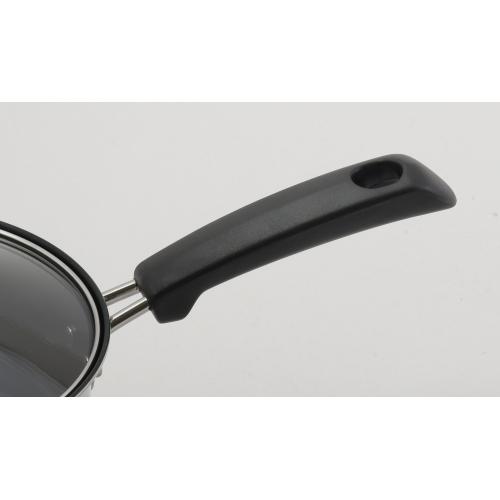 ＜ベストコ＞リンピオ ステンレス3層底ふっ素樹脂加工IHソースパン16cm