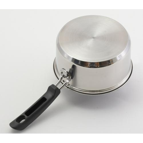 ＜ベストコ＞リンピオ ステンレス3層底ふっ素樹脂加工IHソースパン16cm