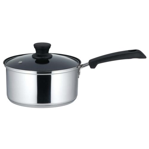 ＜ベストコ＞リンピオ ステンレス3層底ふっ素樹脂加工IHソースパン18cm