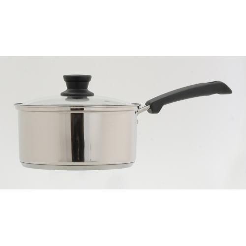 ＜ベストコ＞リンピオ ステンレス3層底ふっ素樹脂加工IHソースパン18cm