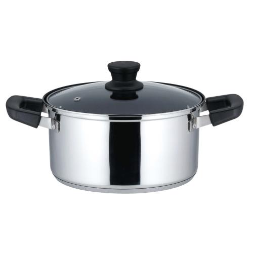 ＜ベストコ＞リンピオ ステンレス3層底ふっ素樹脂加工IHキャセロール20cm