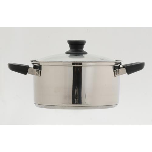 ＜ベストコ＞リンピオ ステンレス3層底ふっ素樹脂加工IHキャセロール20cm