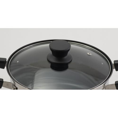 ＜ベストコ＞リンピオ ステンレス3層底ふっ素樹脂加工IHキャセロール20cm