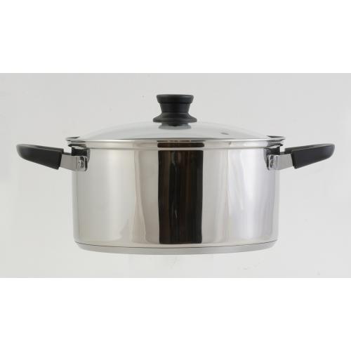 ＜ベストコ＞リンピオ ステンレス3層底ふっ素樹脂加工IHキャセロール24cm