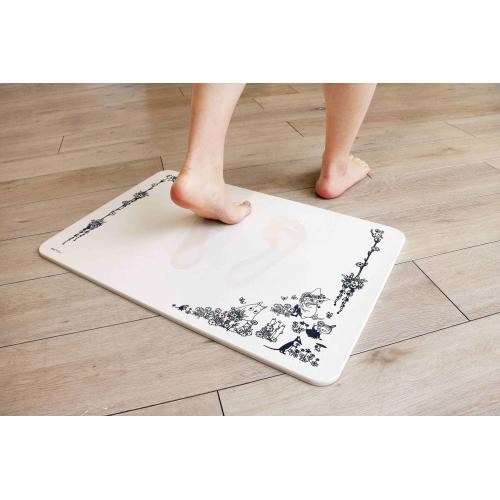 ＜ヨコズナ＞珪藻土 バスマット 花畑