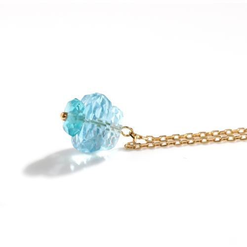 ＜HASUNA＞＊3月誕生石 Luxe Essence ネックレス アクアマリン&アパタイト