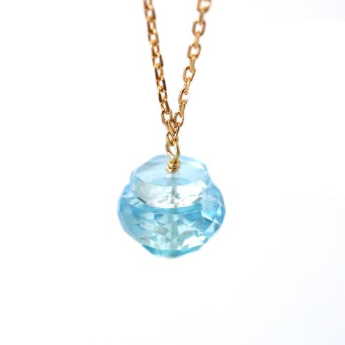 ＜HASUNA＞＊3月誕生石 Luxe Essence ネックレス アクアマリン&アパタイト