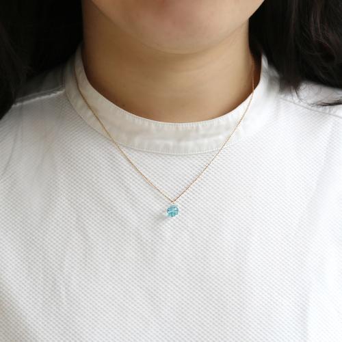 ＜HASUNA＞＊3月誕生石 Luxe Essence ネックレス アクアマリン&アパタイト